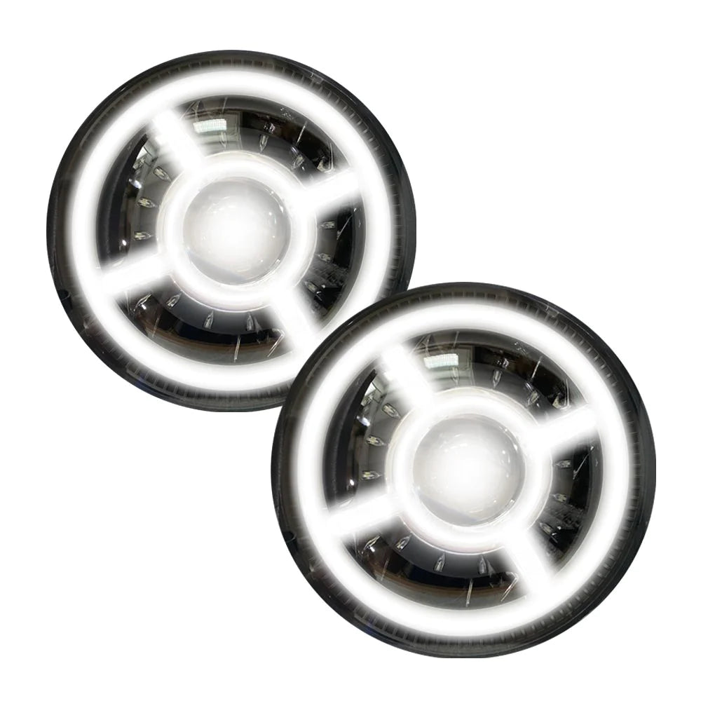 Race Sport RS LED Headlight Jeep Wrangler JL (18-23) Adjustable Angle Beam 108-Watt w/ X-Halo DRL