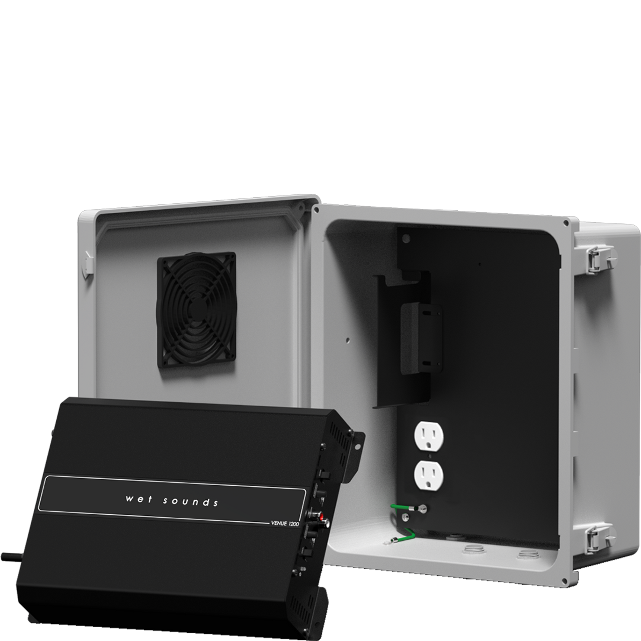 Wet Sounds | Venue Series™ 110v, 1200W 4 Channel Amplifier w/Enclosure