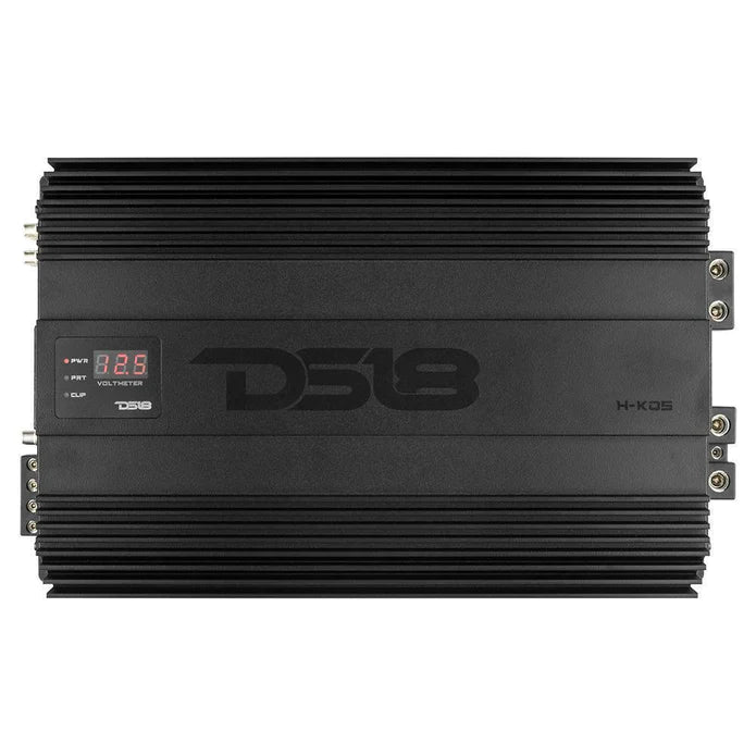 DS18 H-KO5 HOOLIGAN MONOBLOCK 5000W AMPLIFIER W/ VOLTMETER AND CLIP INDICATOR