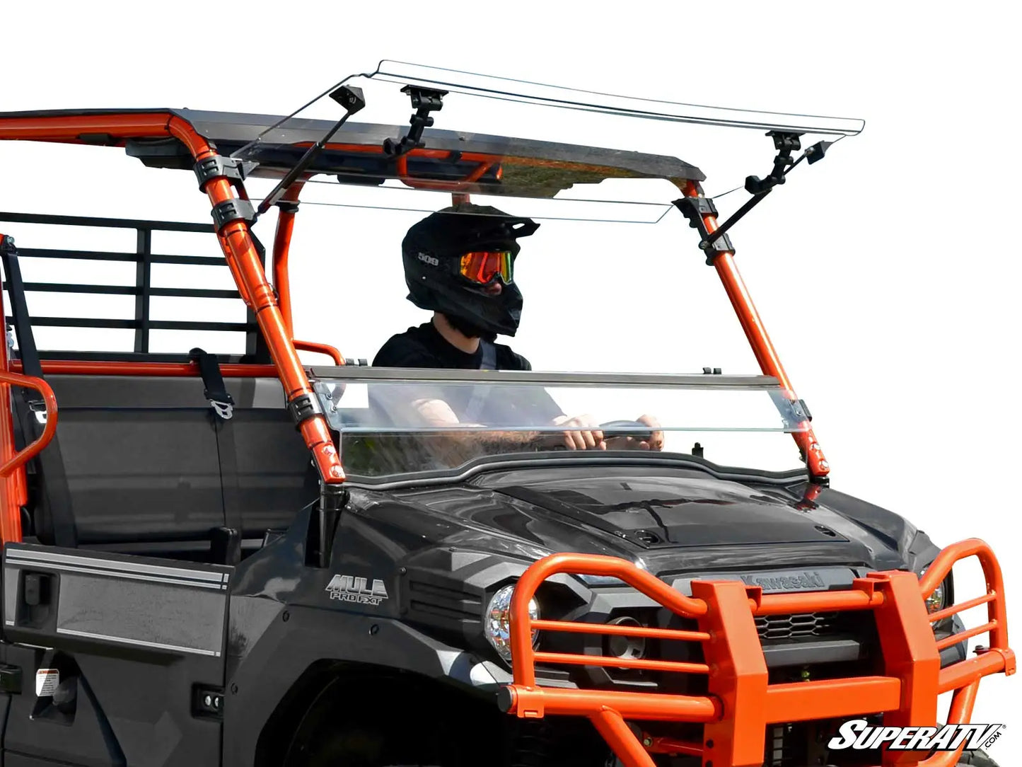 KAWASAKI MULE PRO SCRATCH RESISTANT FLIP WINDSHIELD