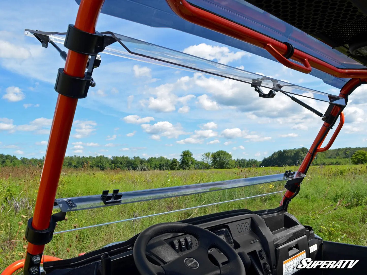 KAWASAKI MULE PRO SCRATCH RESISTANT FLIP WINDSHIELD