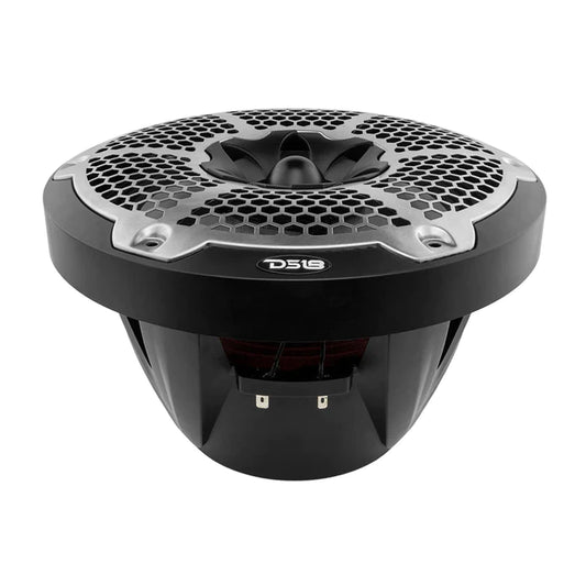DS18 PAIR 10" 2-WAY 1800W 4 OHM MARINE SPEAKERS WITH BULLET TWEETER & RGB-BLACK