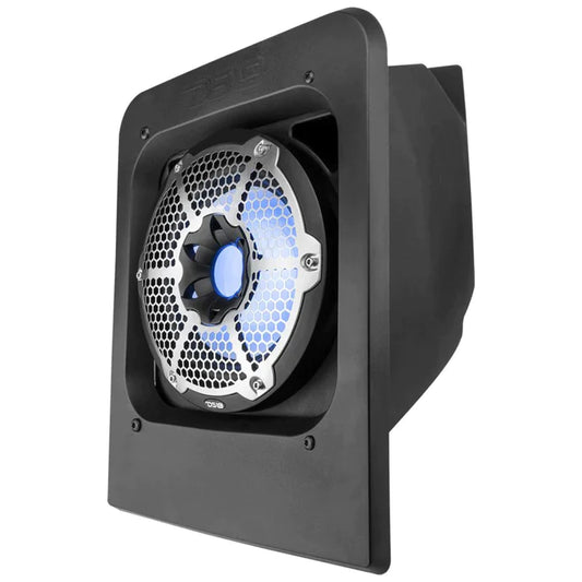 DS18 POLARIS SLINGSHOT REAR LOADED 10" MARINE SUBWOOFER ENCLOSURE W/RGB LIGHTS