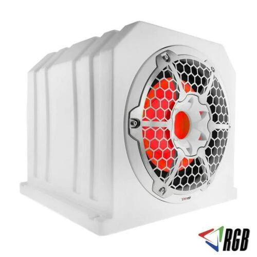 DS18 10" SUBWOOFER  MARINE BOX LOADED RGB LED 4 OHM 700W NXL10SUBLD